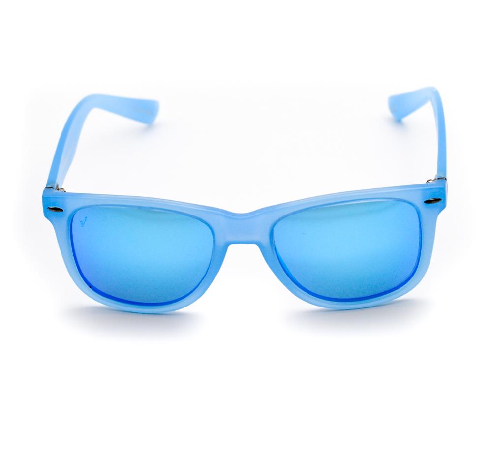 Velocity VC1947PL Blue Wayfarer Acetate Polarized Sunglass front view