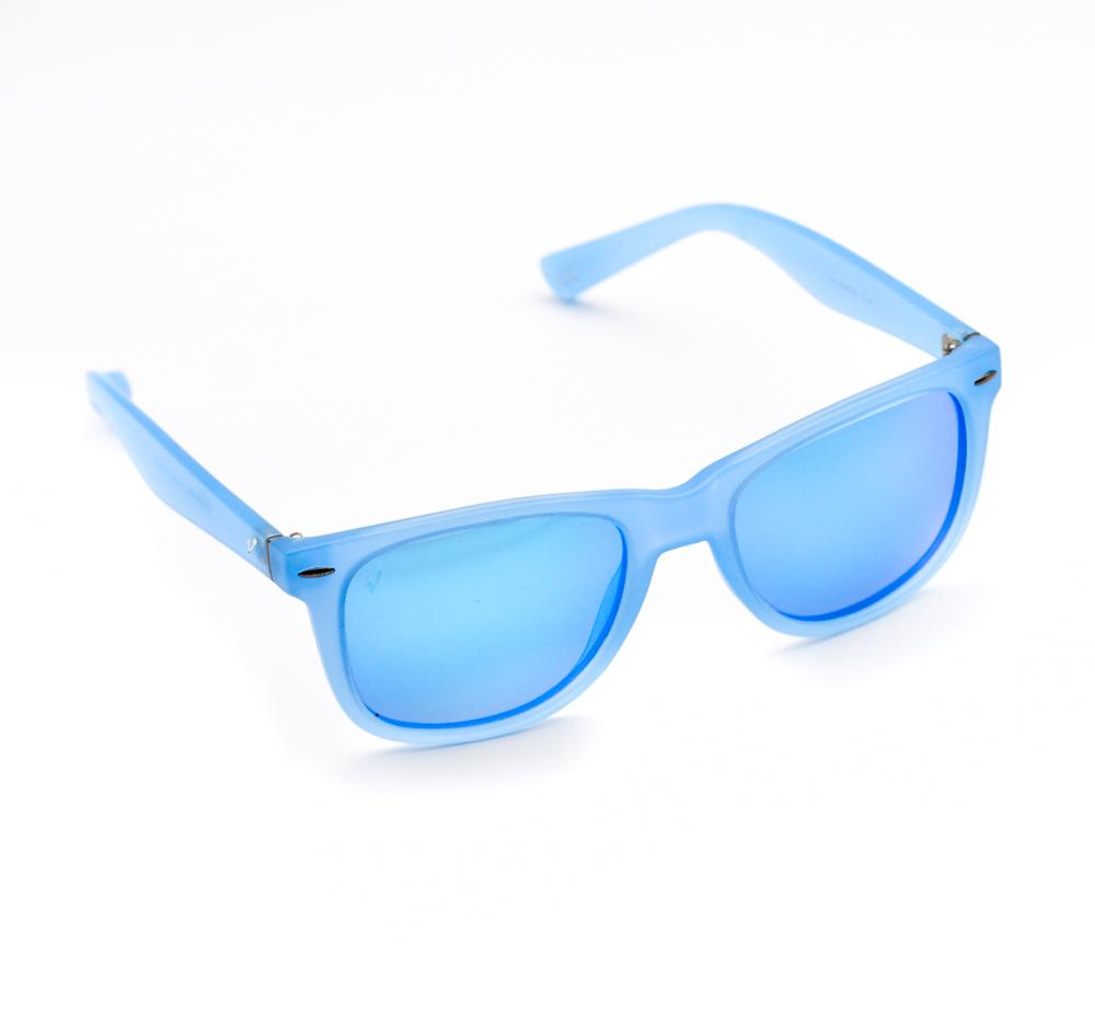 Velocity VC1947PL Blue Wayfarer Acetate Polarized Sunglass right view