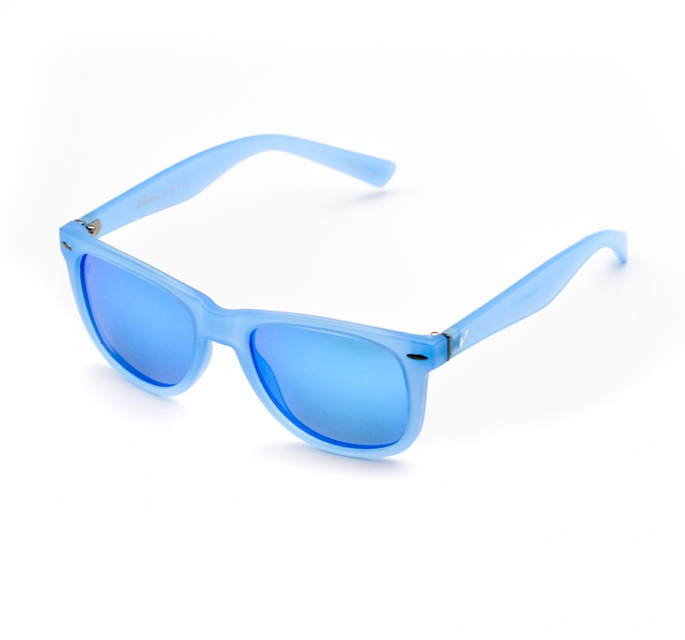 Velocity VC1947PL Blue Wayfarer Acetate Polarized Sunglass left view