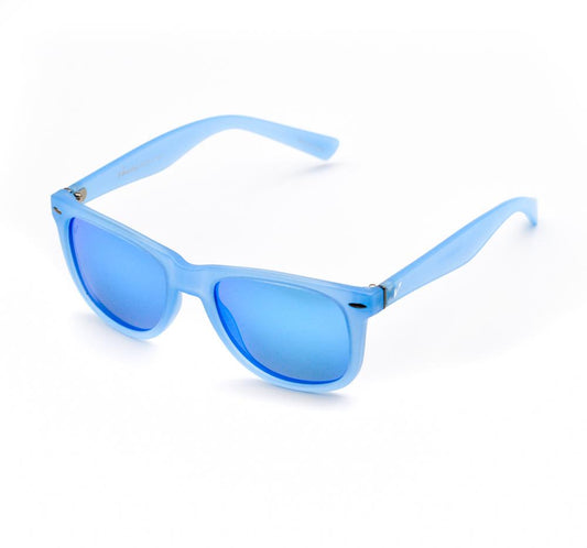 Velocity VC1947PL Blue Wayfarer Acetate Polarized Sunglass left view