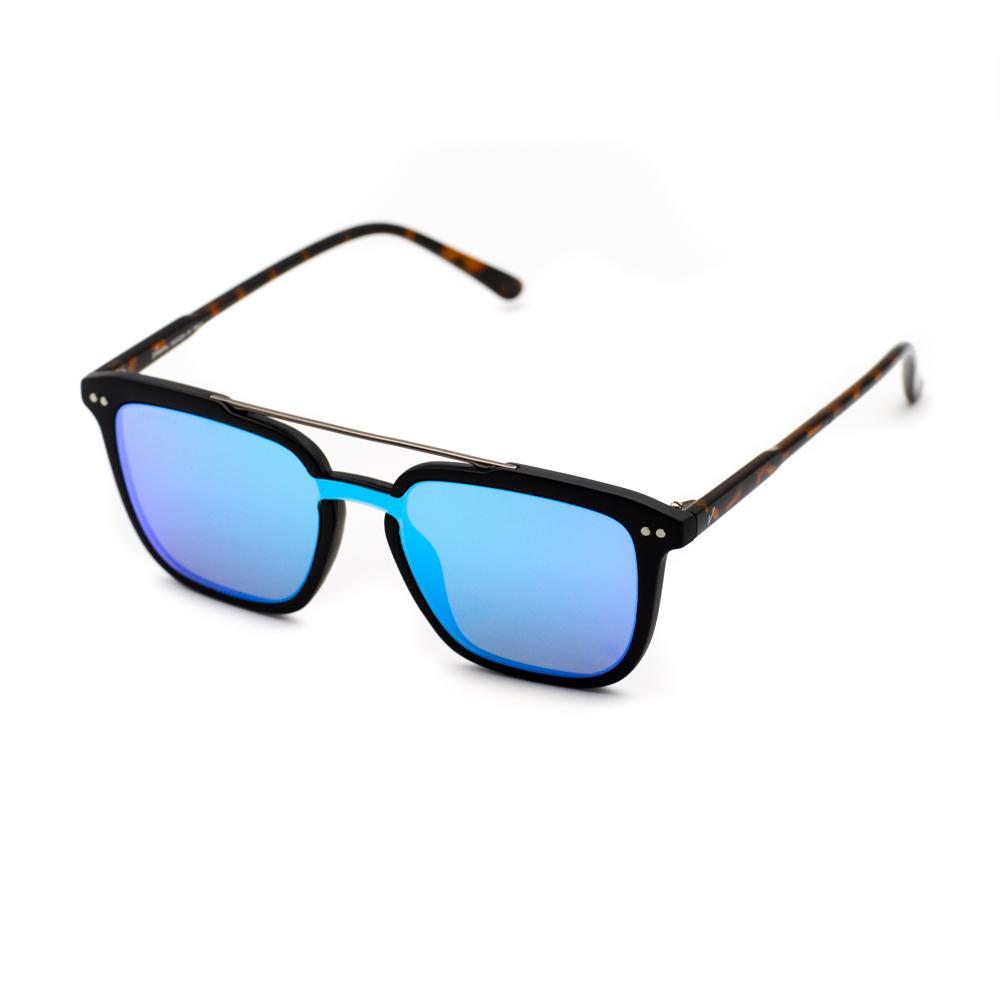 Velocity VC1985PC C22 Black & Blue Acetate Wayfarer Polarized Sunglass left view