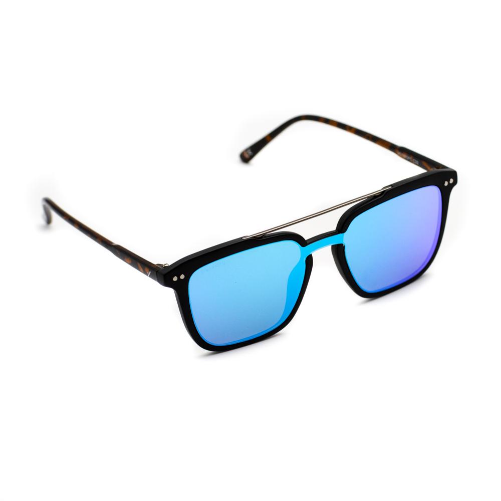 Velocity VC1985PC C22 Black & Blue Acetate Wayfarer Polarized Sunglass right view