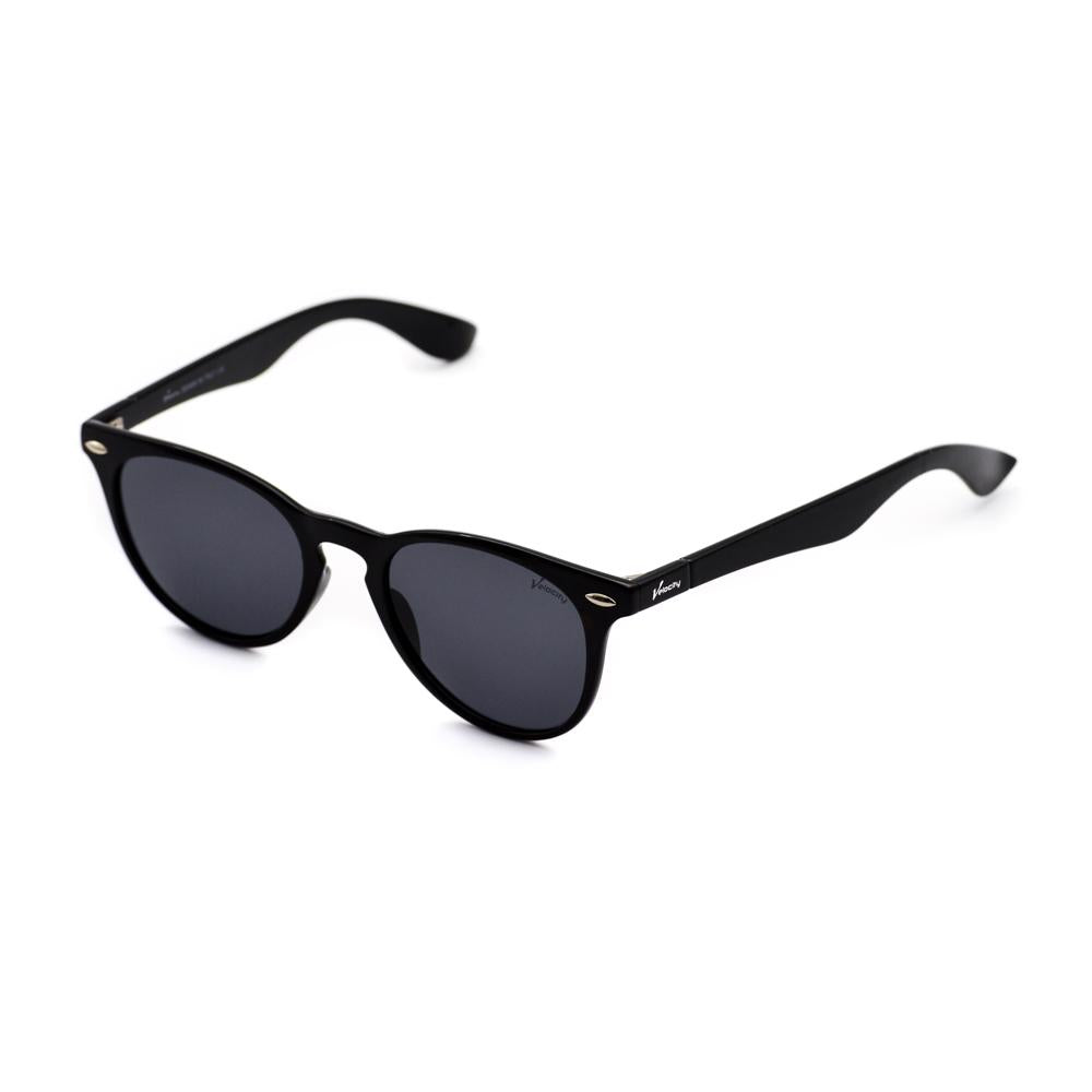 Velocity VC1959PL C1 Black Acetate Round Polarized Sunglass left view