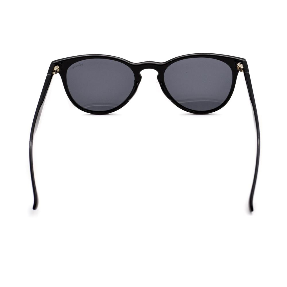 Velocity VC1959PL C1 Black Acetate Round Polarized Sunglass back view