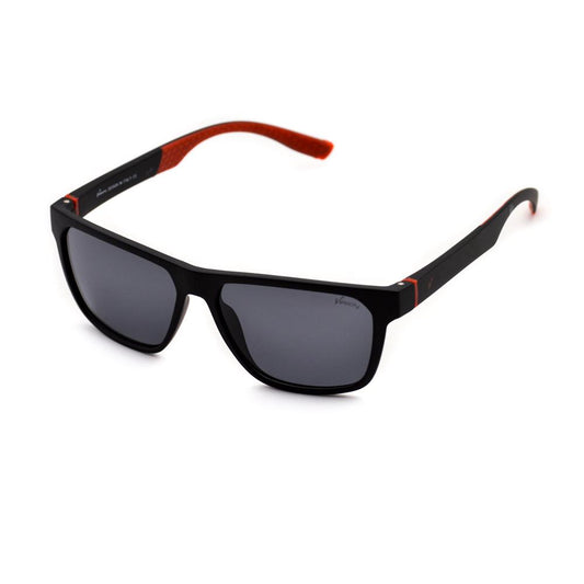 Velocity VC725PL C2A Black & Red Acetate Wayfarer Polarized Sunglass left view