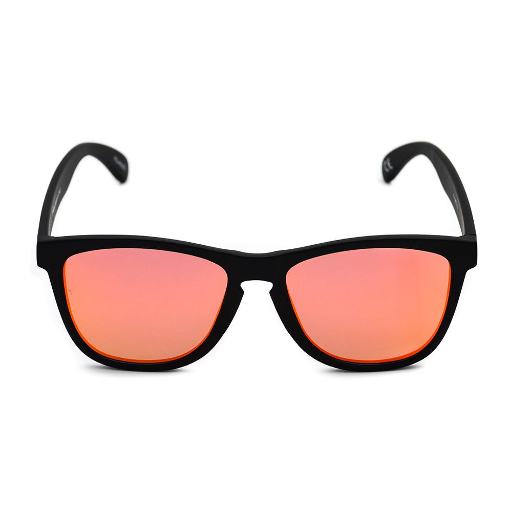 Velocity VC1940PL Black & Orange Wayfarer Acetate Polarized Sunglass front view