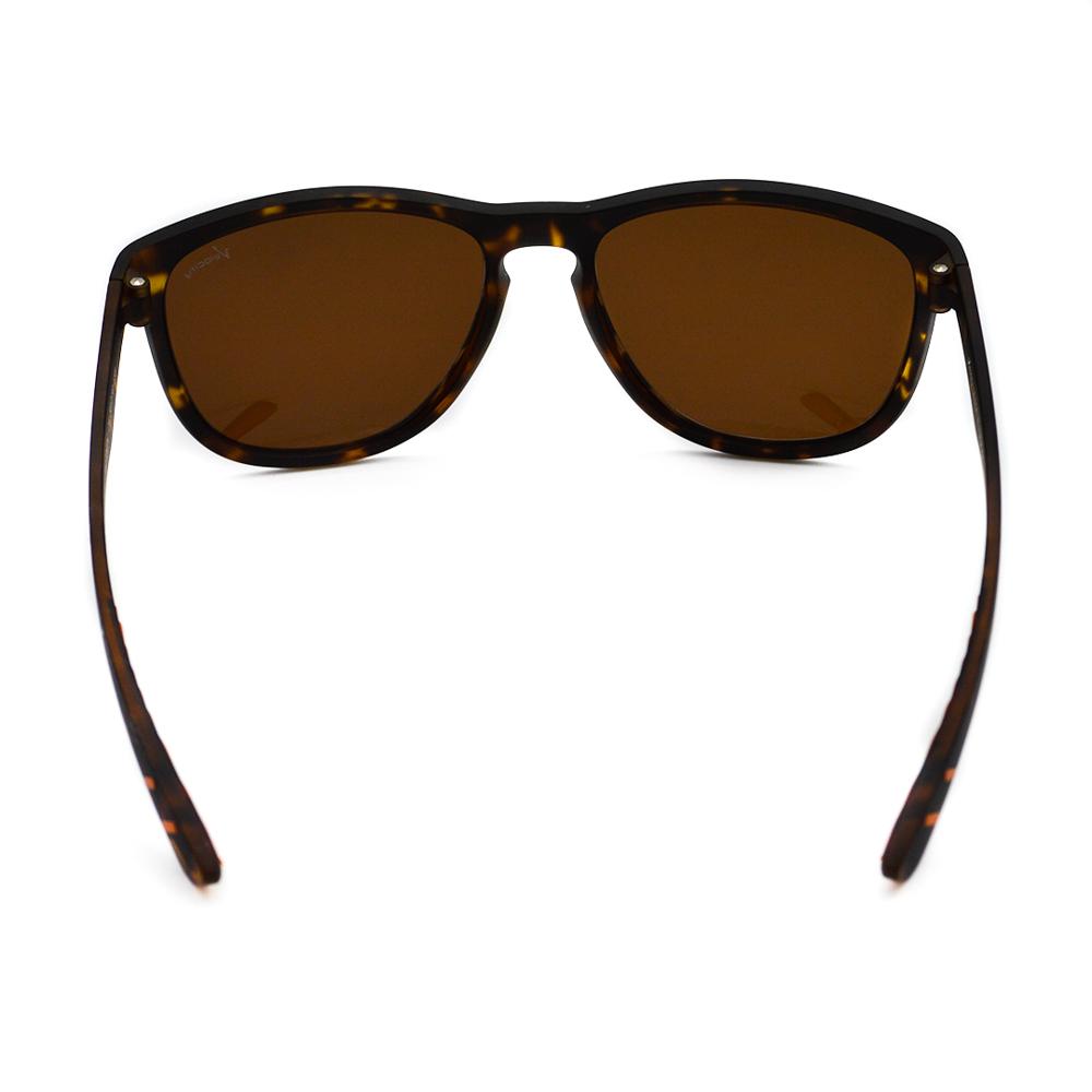 Velocity VC734PC C6 Brown Acetate Wayfarer Polarized Sunglass back view