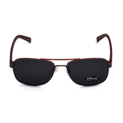 Velocity HA90153 Black and Red Metal Polarized Sunglass front view