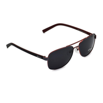 Velocity HA90153 Black and Red Metal Polarized Sunglass right view