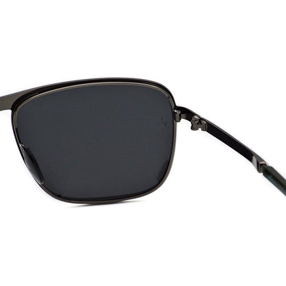 Velocity HA90543 Black Metal Polarized Sunglass closeup view