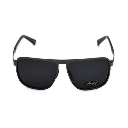 Velocity HA90543 Black Metal Polarized Sunglass front view