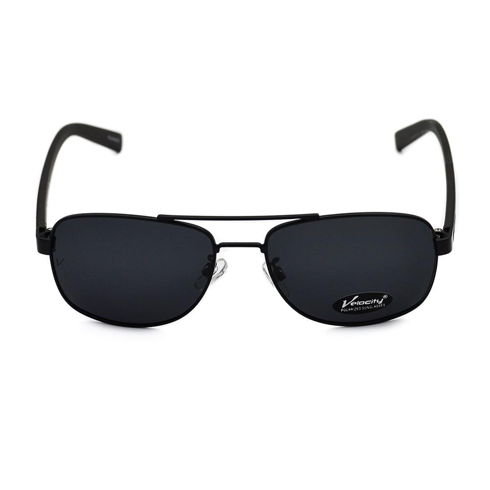 Velocity HA90153 Black Metal Polarized Sunglass left view