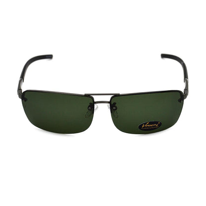 Velocity HA90539 Green and Gunmetal Polarized Sunglass front view