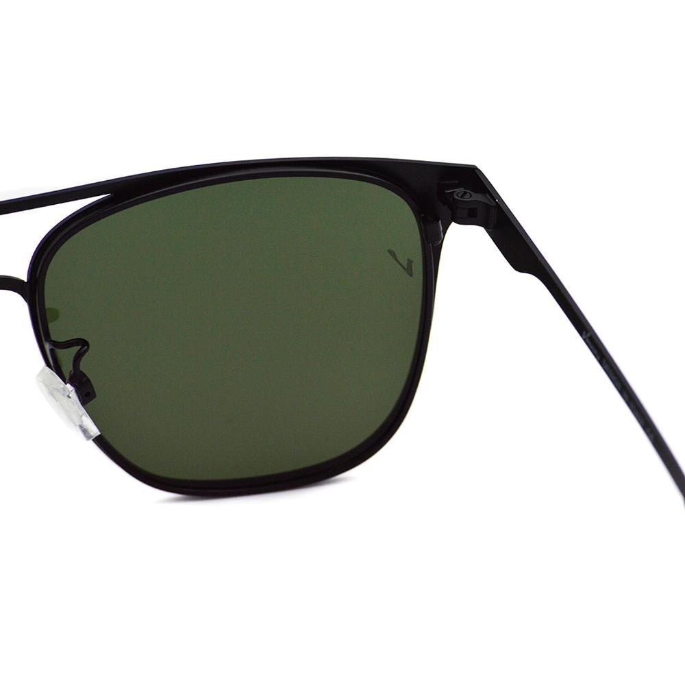 Velocity HA90525 Black and Green Wayfarer Metal Polarized Sunglass closeup view