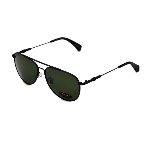 Velocity HA90524 Black and Green Aviator Metal Polarized Sunglass left view