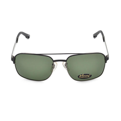 Velocity HA90526 Black and Green Metal Polarized Sunglass front view