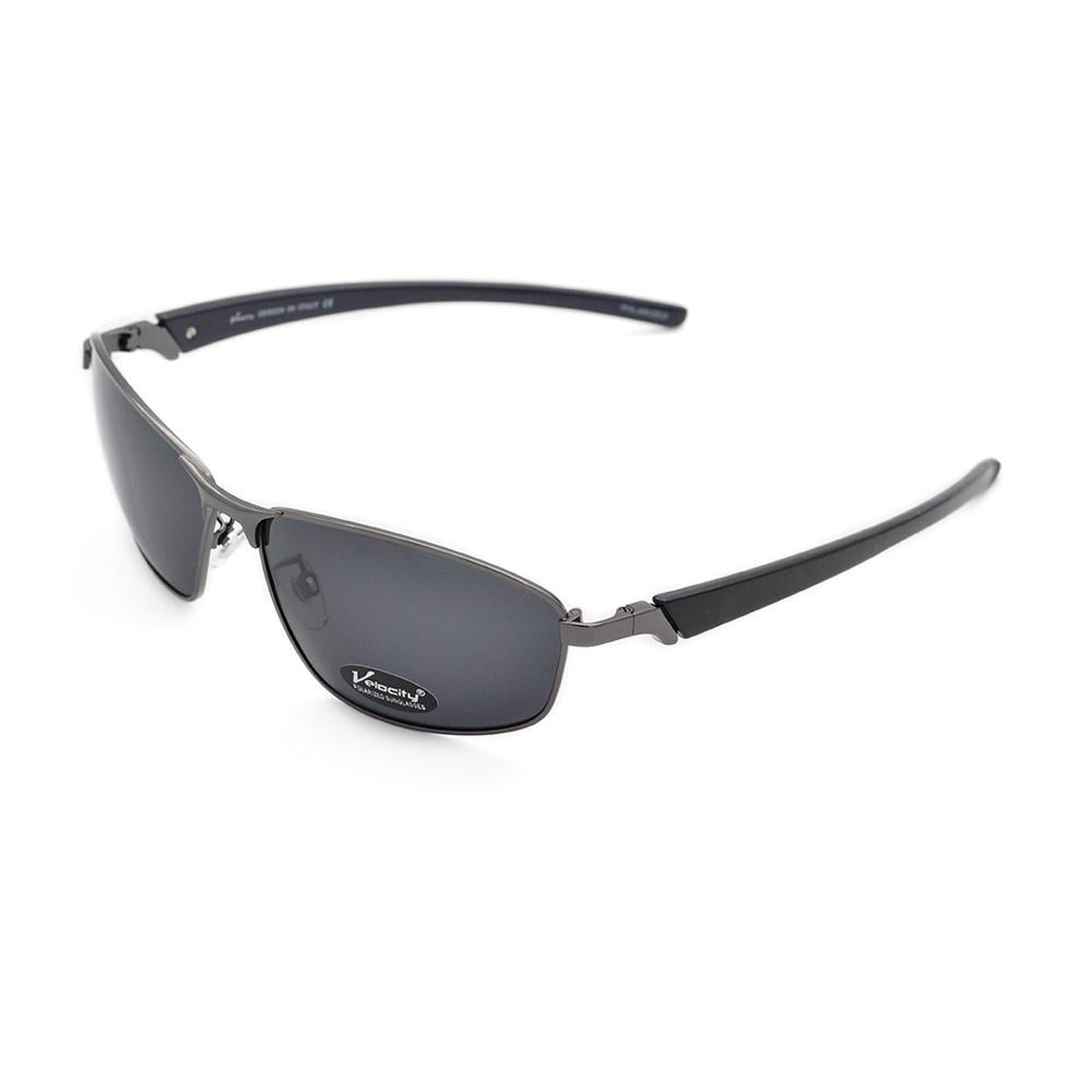 Velocity HA90161 Black Metal Polarized Sunglass left view