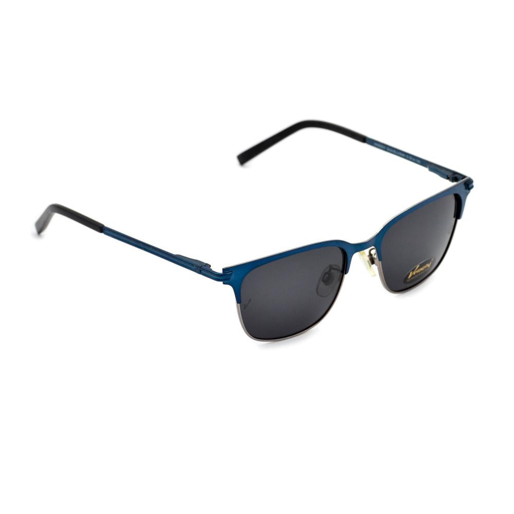 Velocity HA90531 Black and Blue Wayfarer Metal Polarized Sunglass right view