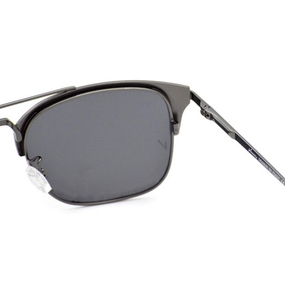 Velocity HA90180 Black and Blue Wayfarer Metal Polarized Sunglass closeup view