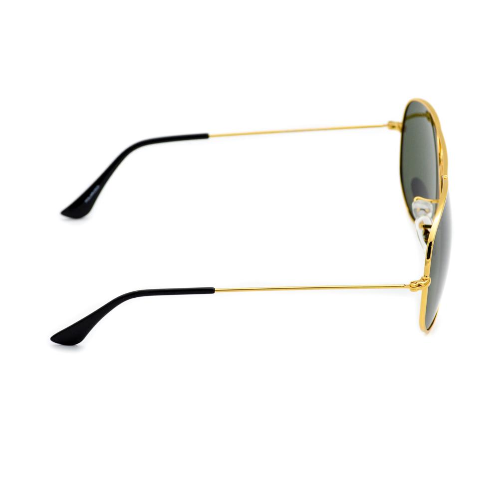 Velocity VC5120PL M3K Gold & Green Metal Aviator Polarized Sunglass side view