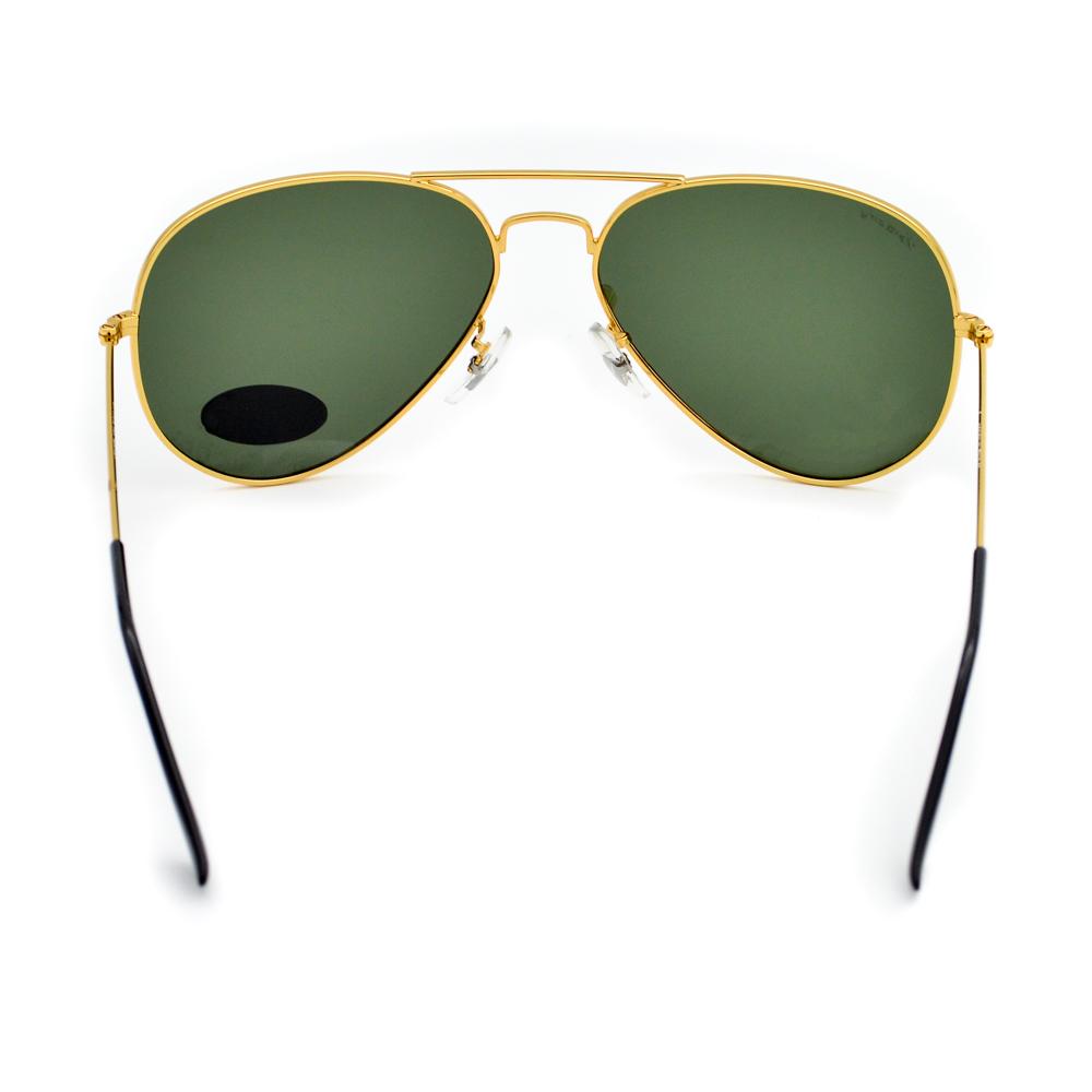 Velocity VC5120PL M3K Gold & Green Metal Aviator Polarized Sunglass back view