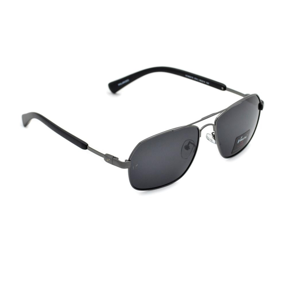 Velocity VC90215 (701) Gunmetal and Black Metal Polarized Sunglass right view