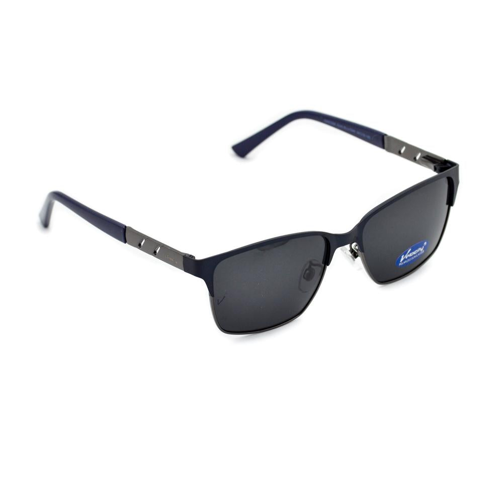 Velocity HA90268 Black and Blue Wayfarer Metal Polarized Sunglass right  view